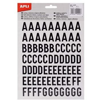 APLI 4420 - Letras adhesivas mayúsculas 20 mm