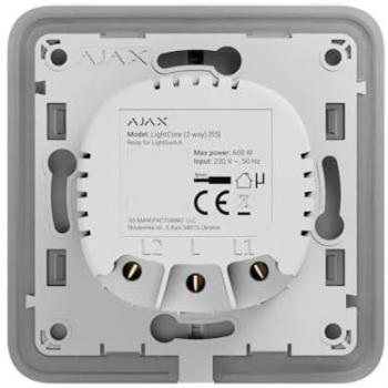 Relé Inteligente para Interruptor de Luz LightCore AJAX 2 Vías, 600W, 230V, 50Hz