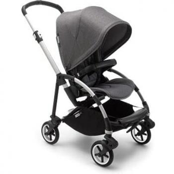 Bugaboo Bee 6, Nuestro Mejor Cochecito de Ciudad, Tamaño Pequeño y Diseño Compacto, Ligero, Pliegue a Una Mano, Chasis de Aluminio y Capota Gris Mélange para el Sol