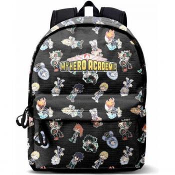 Mochila ECO 2.0 Karactermania My Hero Academia Chibi Black Adaptable 44cm