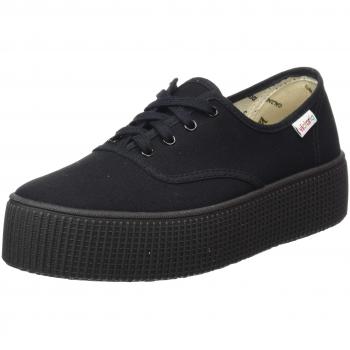 Victoria 1915 Doble Lona Piso Negro, Zapatillas para Mujer, 10, 36 EU