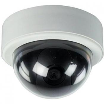 Cámara Domo Falsa con LED Intermitente para Videovigilancia de Techo