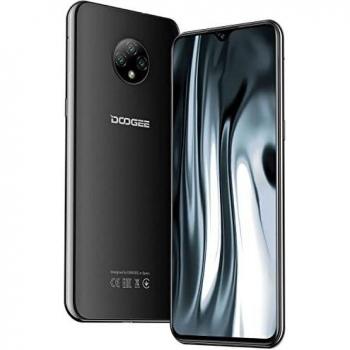 Moviles Baratos y Buenos, DOOGEE X95 [2022] 4G 3GB RAM+16GB ROM Telefono Movil, 4350mAh Batería Pantalla 6,52 Pulgadas Smartphone Barato Dual SIM, Triple Cámara 13MP, Android 10, Face ID - Negro