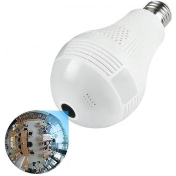 Cámara IP Wifi en forma de bombilla LED E27 con visión panorámica de 180° y cámara oculta espía