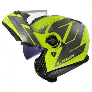 Casco Moto Modular LS2 FF908 STROBE II Amarillo-Gris Talla 3XL