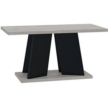 Mesa de café Goodyear 108, Aglomerado laminado, Negro y Gris, 110 x 70 x 60 cm, Mesa de salón elegante