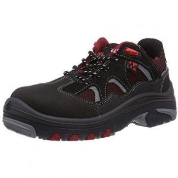 MTS Sicherheitsschuhe M-Gecko Galior S1P Flex 41189 - Calzado de protección unisex, color schwarz/rot, talla 39