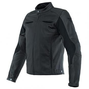 Chaqueta Dainese Razon 2 de cuero para motocicleta - Protección y estilo garantizados - Color negro, talla 46
