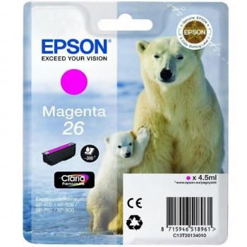 Epson 26 Magenta Original Ink Cartridge (T2613) for XP-520/XP-600/XP-605/XP-700/XP-720/XP-800/XP-820