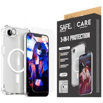 PanzerGlass CARE Fashion 3-en-1 Bundle iPhone 16e - Funda y Protector de Pantalla Transparente, Resistente a Golpes
