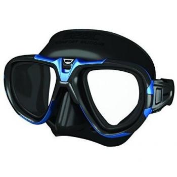 SEAC E- Fox Máscara, Unisex, Negro-Azul Metal, No Talla
