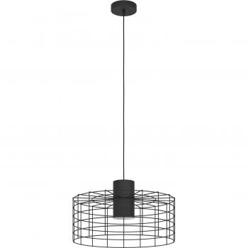 Lámpara Colgante Industrial Milligan 48cm Acero Negro y Blanco E27