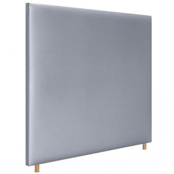 Cabecero Tapizado de Polipiel Liso hasta el Suelo Aqualine Plata 135x120cm (Camas 120/135)