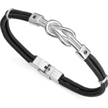 Pulsera Viceroy Heat de nailon negra con tornillos Ip negro