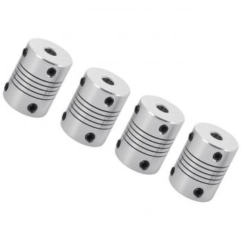 4pcs Shaft Coupler Flexible Couplings 5mm to 8mm NEMA 17 Shaft, 18mm Dia x 25mm Length for RepRap 3D Printer or CNC Machine