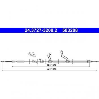 Cable de freno de mano ATE 24.3727-3208.2