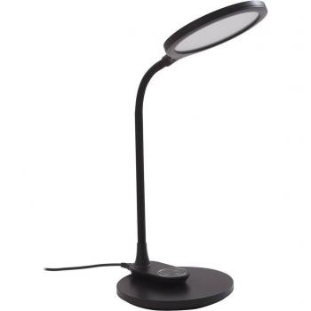 Lámpara de mesa LED Valtaria negra, CCT y atenuable