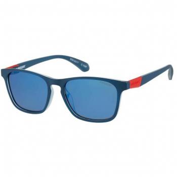 Superdry SDS 5017 106P Unisex Square Blue Sunglasses with Anti-Reflective Lenses