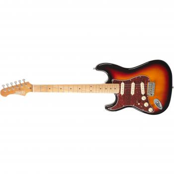 JET Guitars JS-300 Left-Handed Sunburst Electric Guitar with Roasted Maple