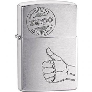 Zippo - Zippo marca calidad, acabado cromado satinado brillante