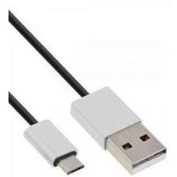 Cable USB 2.0 A a Micro-USB B de 3 m, Negro y Flexible