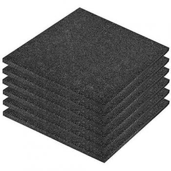 SengentoStyle Valtegel 6 st 50x50x3 cm rubber zwart