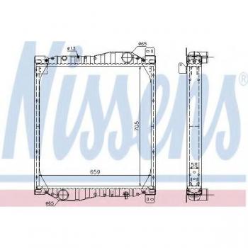Radiador de refrigeración del motor NISSENS 69606A