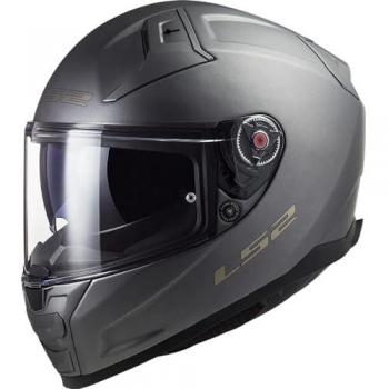 Casco Integral LS2 FF811 Vector II Solid Titanio Mate, características: diseño aerodinámico, calota de policarbonato, sistema de ventilación eficiente, forro interior desmontable y lavable, cierre micrométrico