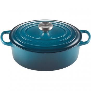 Le Creuset Signature Deep Teal Cast Iron 29cm Oval Casserole