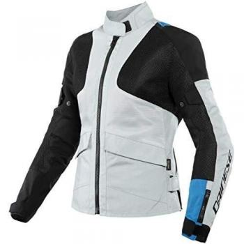 Dainese Air Tourer Chaqueta textil para mujer, color negro, gris y azul, talla 44