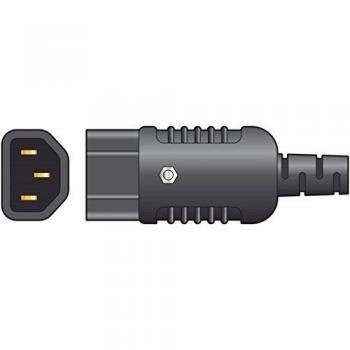 Enchufe Inline Reutilizable IEC C14 de Alta Resistencia 10A 230V Negro con Conector Mercury