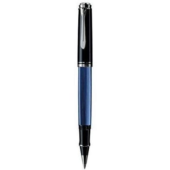 Pelikan Bolígrafo Roller de lujo de gama alta linea R805 Souveraen, cuerpo azul/negro, detalles plateados - 987586