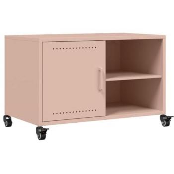 Mueble de TV Acero Laminado en Frío Rosa 68x39x43,5 cm