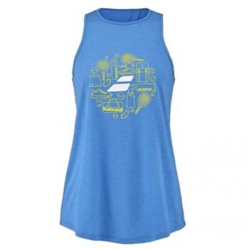 Camiseta de Tirantes Babolat Cotton para Mujeres Azul, Multicolor, Talla L