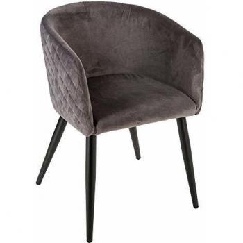 Sillón 'Marlo' gris oscuro de terciopelo - Atmosphera