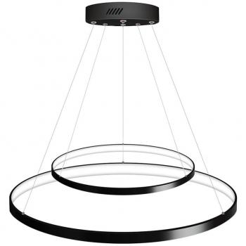 Luminaria colgante LEDBOX ELIX 60W negro Ø57+38cm blanco neutro