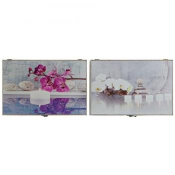 Tapa DKD Home Decor Contador Madera MDF Multicolor 2 Unidades 46 x 6 x 32 cm