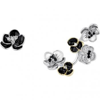 Pendientes asimétricos Earcandy Fleur D´automne en Plata 925