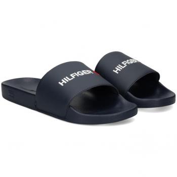 Tommy Hilfiger - Chanclas de hombre tipo pala con logotipo en color azul marino Talla 40