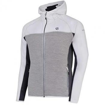 Dare 2b Ratified Core Stretch Lightweight Quick Drying Full Zip Top Capa Intermedia elástica, Hombre, White/Ash, XX-Large