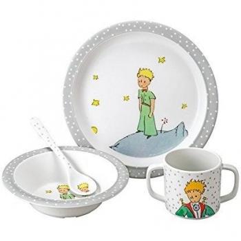 Le Petit Prince - Kit de vajilla infantil, color gris