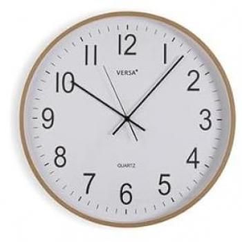 Reloj de Pared Versa Plástico Cuarzo Madera MDF 5,2 x 50 x 50 cm