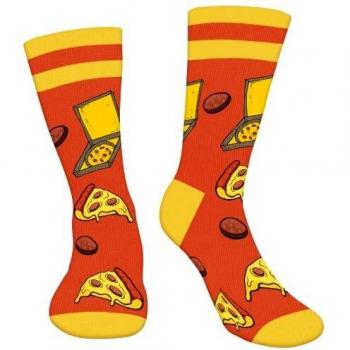 Calcetines Hombre Divertidos - Pizza Personalizados Originales Dibujos Estampados Graciosos Frikis Colores Arte Comida Crossfit Algodon Calcetines - Regalos Navidad Originales para Adolescentes