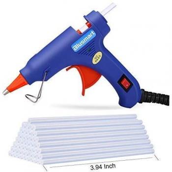 Blusmart Mini Pistola de silicona on 25 piezas Barras de pegamento Alta temperatura kit de pistola de pegamento una alternativa flexible para pequeños proyectos de bricolaje, empaques, reparaciones rápidas y limpias en casa y oficina