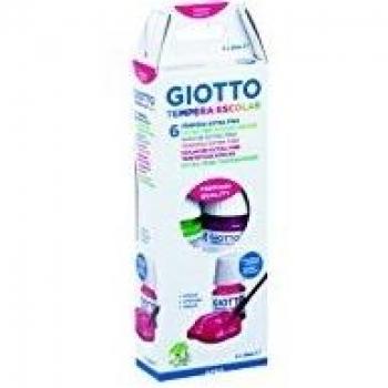 Giotto Témpera Surtido 25 Ml. Est. 6 Uds + Pincel