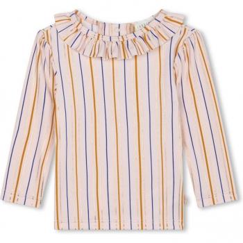 Camiseta de bebé niña a rayas con volantes Carrement Beau, manga larga, modelo Y30062