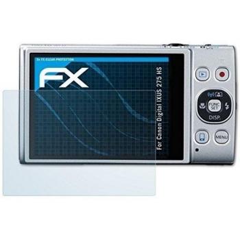 atFoliX Lámina Protectora de Pantalla Compatible con Canon Digital IXUS 275 HS Película Protectora, Ultra Transparente FX Lámina Protectora