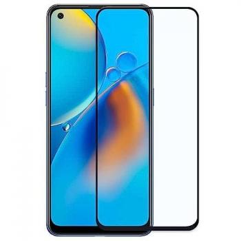 Protector de Pantalla Cristal Templado 9H 9D Premium con Marco Negro para Oppo A94 5G/A74 4G, Vidrio Reforzado de 0.3mm Antigolpes con Bor