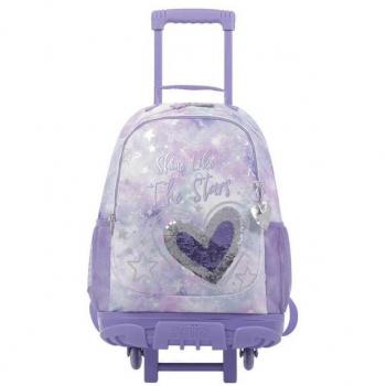 MOCHILA CON RUEDAS TOTTO BOMPER SHINY HEART