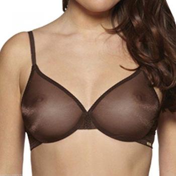 Gossard Sheer Moulded Underwire Bra in Rich Brown, 34B